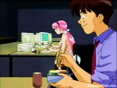 The Animated Video Features A Girl With Pink Hair Who Enjoys Sexual Activity